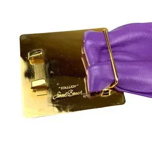 Vtg Laurel Burch Stallion Leather Purple Belt Horse Enamel Colorful Adjustable Laurel Burch | Accessories | Vtg Laurel Burch Stallion  main image 3
